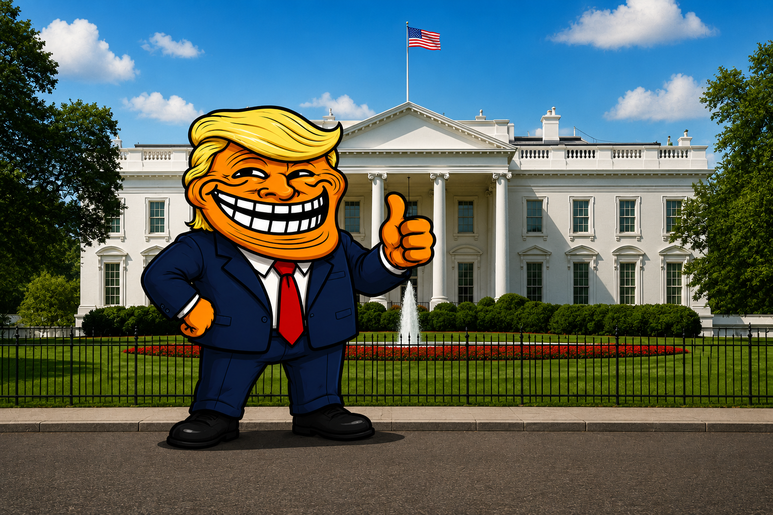 Donald Trollp at the White House
